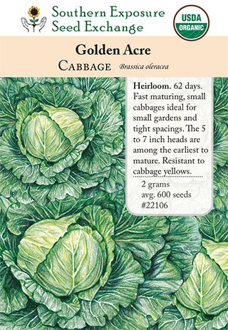 Organic Cabbage Seed Packet
