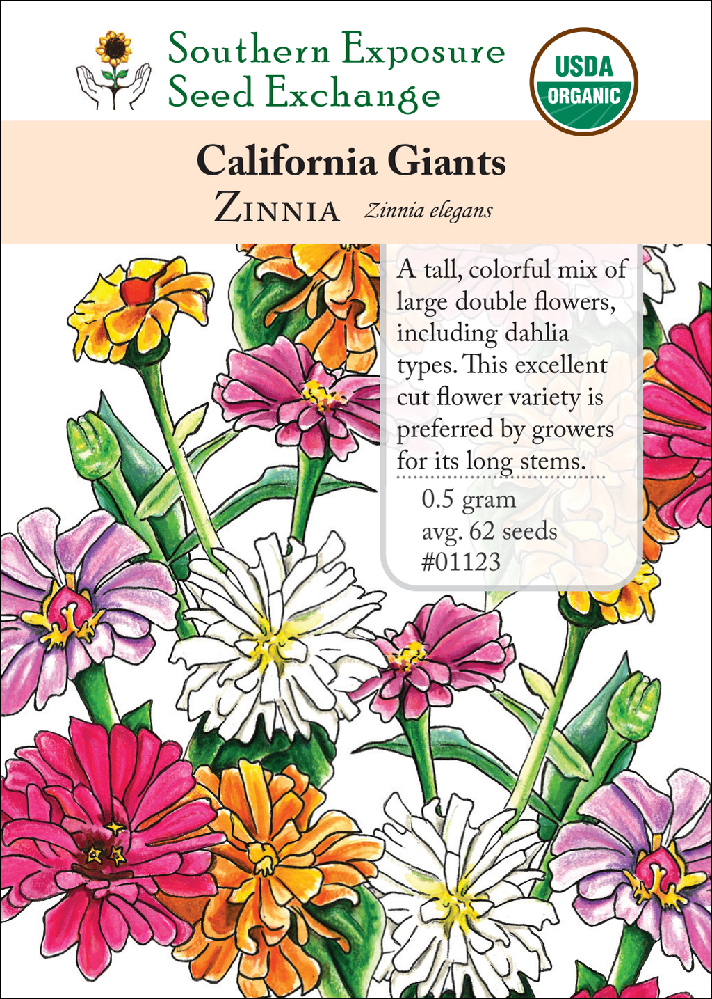 01223 - Zinnia California Giants – Southern Exposure Seed Exchange