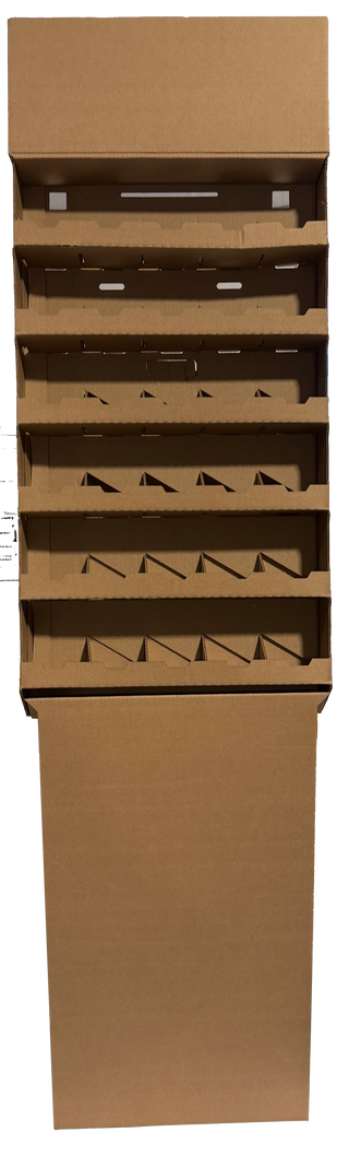 Retail Display - 30-pocket Cardboard Rack