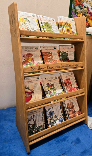 SESE seed rack - custom wooden countertop display