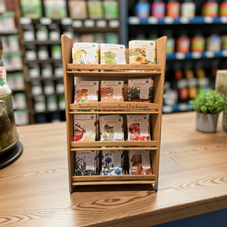 Retail Display - 12-pocket Wooden Countertop Rack