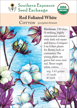 72205 red foliated white cotton