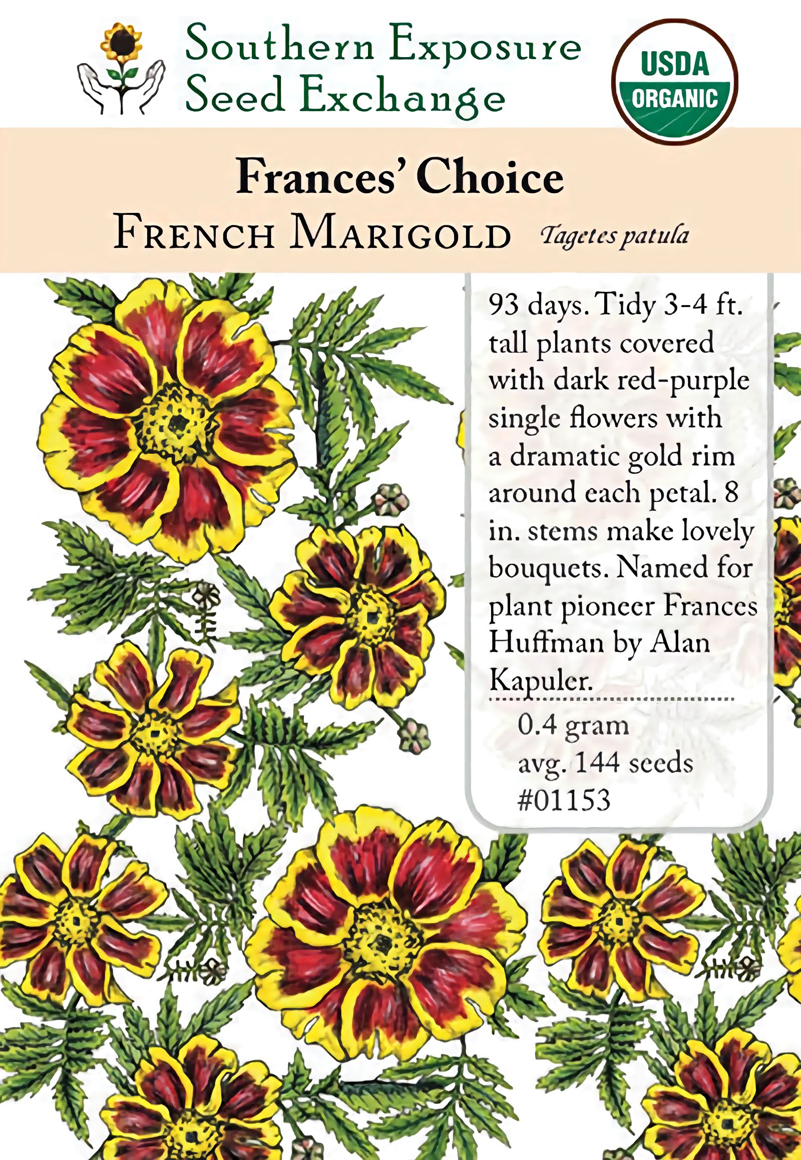 purple marigold seeds Marigold, Frances's Choice