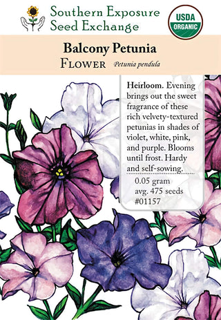 balcony flower seeds 01157 - Petunia, Balcony – Southern Exposure Seed Exchange