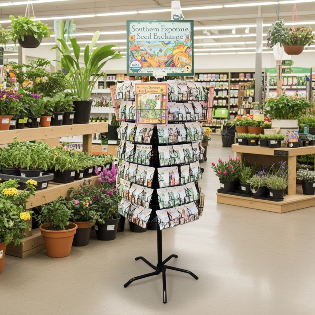 Display Spinner Rack Retail Display Wire Spinner Rack – Southern Exposure Seed Exchange ...