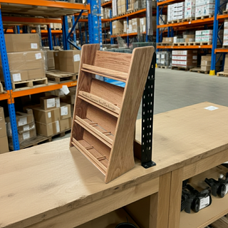 Retail Display - 12-pocket Wooden Countertop Rack